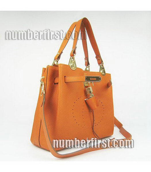 Hermes Mini So Kelly Bag Orange Togo Leather Gold-3
