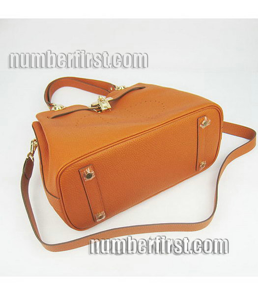 Hermes Mini So Kelly Bag Orange Togo Leather Gold-4