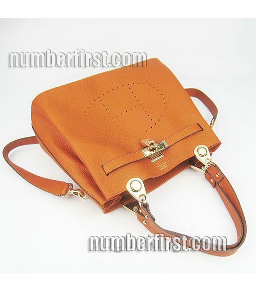 Hermes Mini So Kelly Bag Orange Togo Leather Gold-5