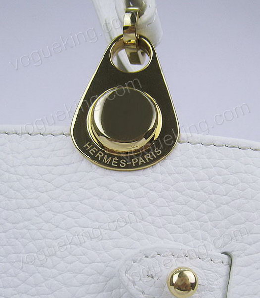 Hermes Mini So Kelly Bag White Togo Leather Golden Metal-6