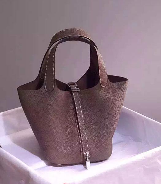 Hermes Picotin Lock Coffee Imported Original Leather Small Shoulder Bag