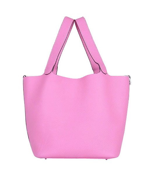 Hermes Picotin Lock MM Basket Bag With Sakura Pink Leather