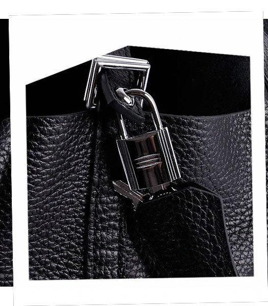 Hermes Picotin Lock PM Basket Bag With Black Leather-4