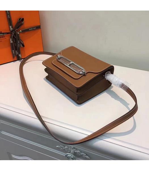 Hermes Roulis Coffee Palmprint Leather Mini Shoulder Bag-4