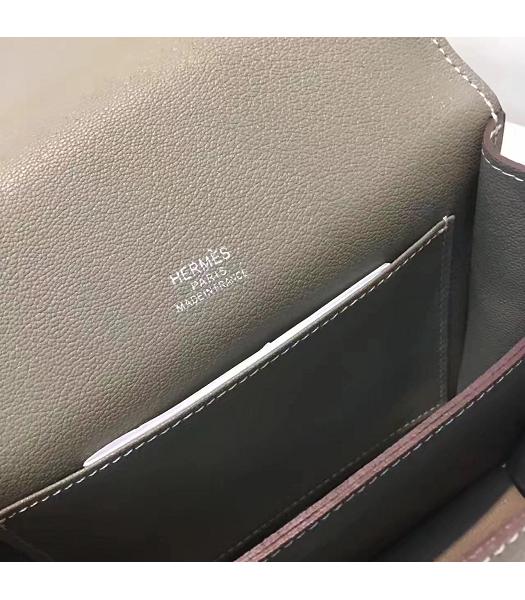 Hermes Roulis Dark Grey Palmprint Leather Mini Shoulder Bag-3