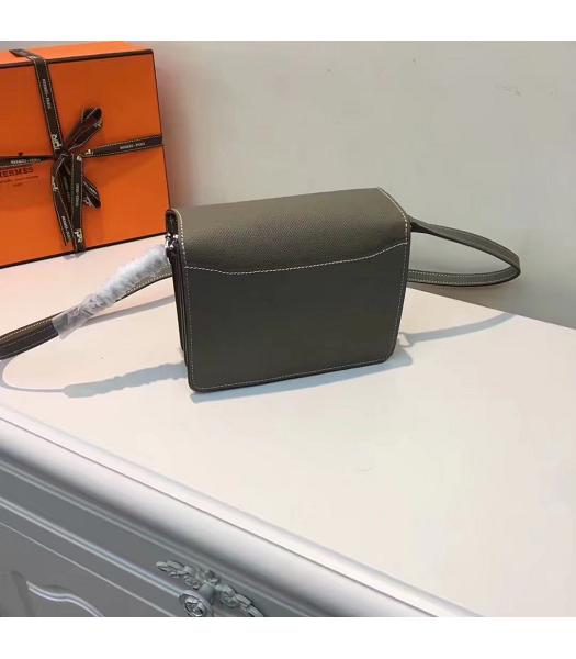 Hermes Roulis Dark Grey Palmprint Leather Mini Shoulder Bag-5