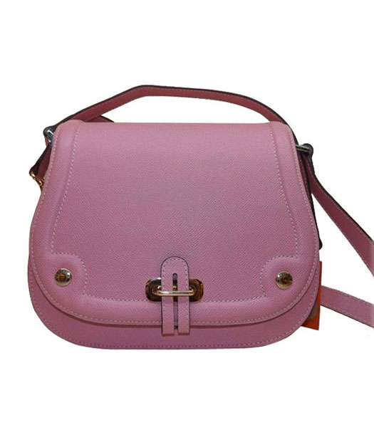 Hermes Saffiano Leather Light Pink Shoulder Bag