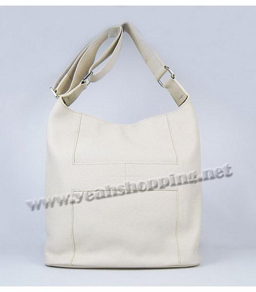 Hermes Shoulder Bag Offwhite Leather Silver Metal-2