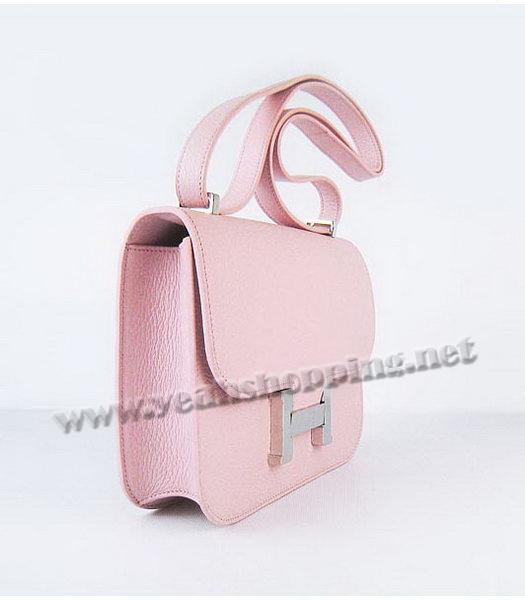 Hermes Silver Lock Messenger Bag Middle Pink-1