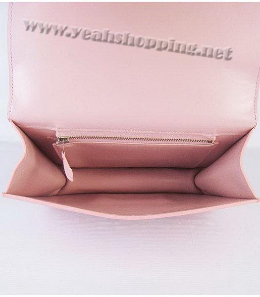 Hermes Silver Lock Messenger Bag Middle Pink-3