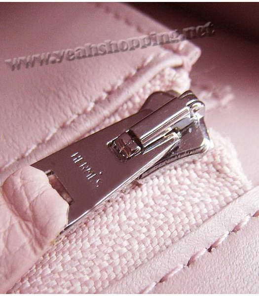Hermes Silver Lock Messenger Bag Middle Pink-5