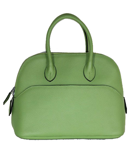 Hermes Small Bolide Togo Leather Tote Bag in Green