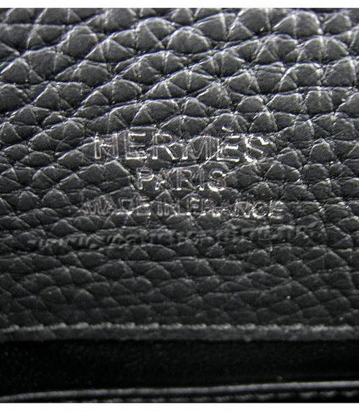Hermes So Kelly Bag Black Togo Leather Silver Metal-7