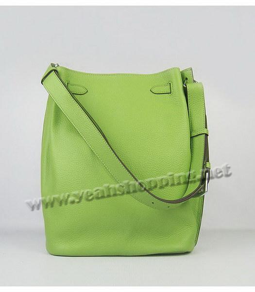 Hermes So Kelly Bag Green Togo Leather Silver Metal-2