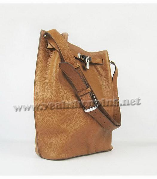 Hermes So Kelly Bag Light Coffee Togo Leather Silver Metal-1