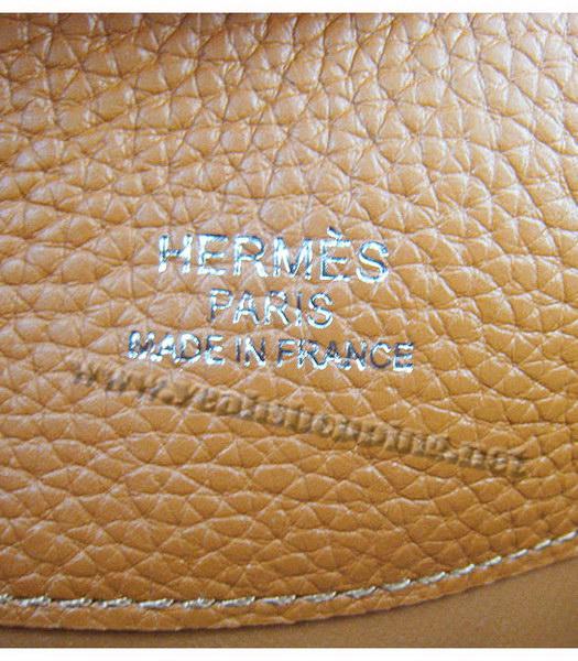 Hermes So Kelly Bag Light Coffee Togo Leather Silver Metal-6