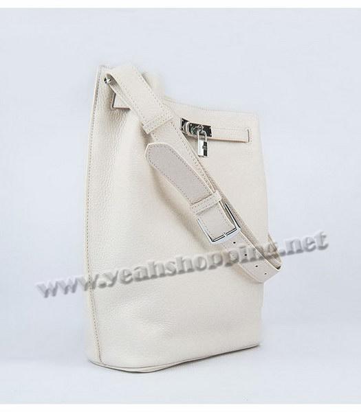 Hermes So Kelly Bag Offwhite Togo Leather Silver Metal-1