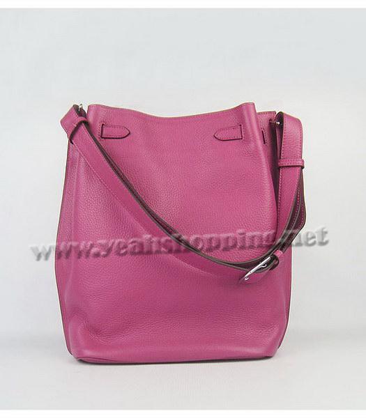 Hermes So Kelly Bag Peach Red Togo Leather Silver Metal-2