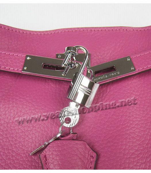 Hermes So Kelly Bag Peach Red Togo Leather Silver Metal-6