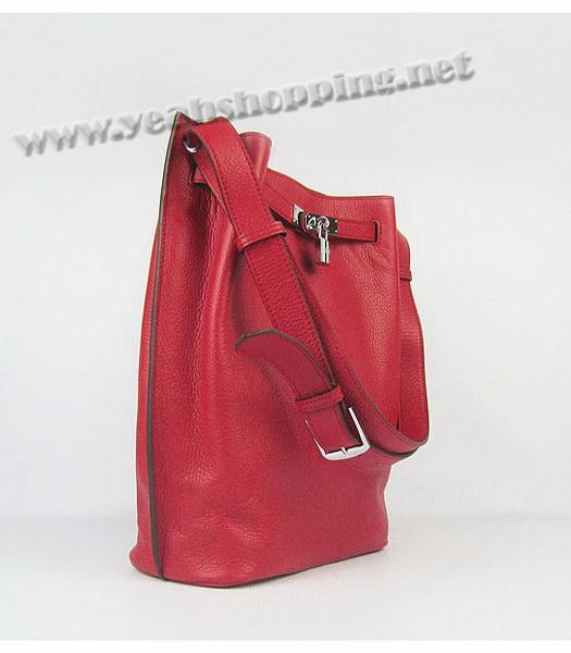 Hermes So Kelly Bag Red Togo Leather Silver Metal-1