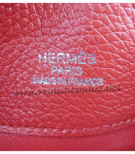 Hermes So Kelly Bag Red Togo Leather Silver Metal-7