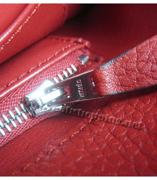 Hermes So Kelly Bag Red Togo Leather Silver Metal-8