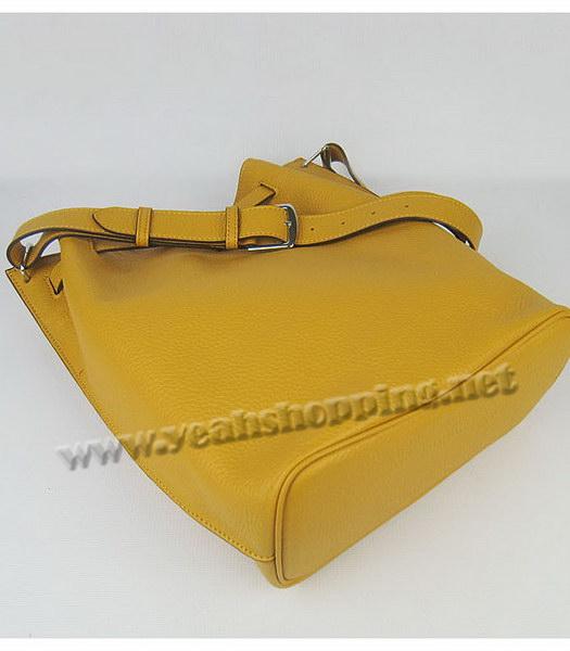 Hermes So Kelly Bag Yellow Togo Leather Silver Metal-3