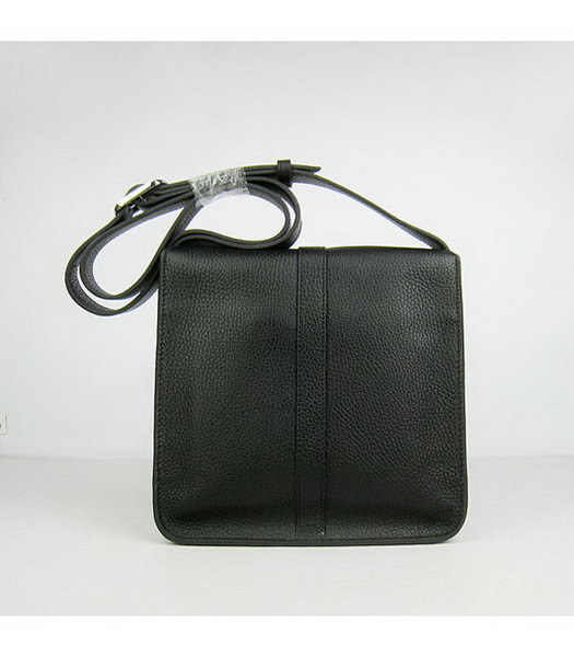 Hermes Steve Togo Leather Messenger Bag Black