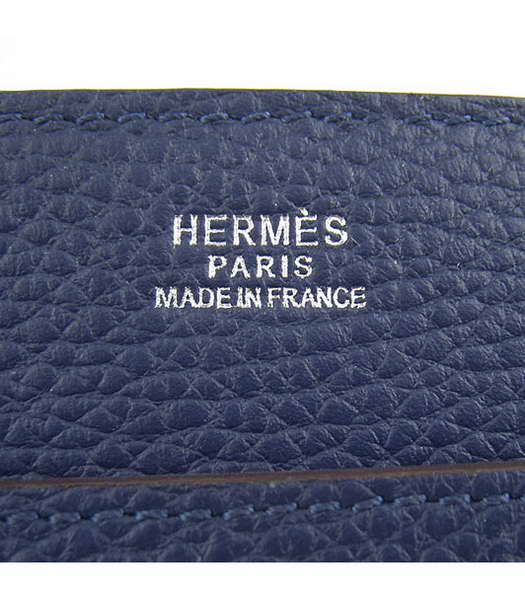 Hermes Steve Togo Leather Messenger Bag Dark Blue-7