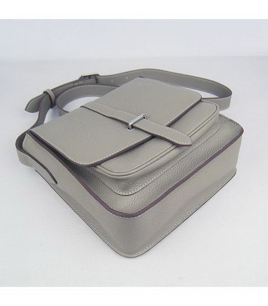 Hermes Steve Togo Leather Messenger Bag Grey-3