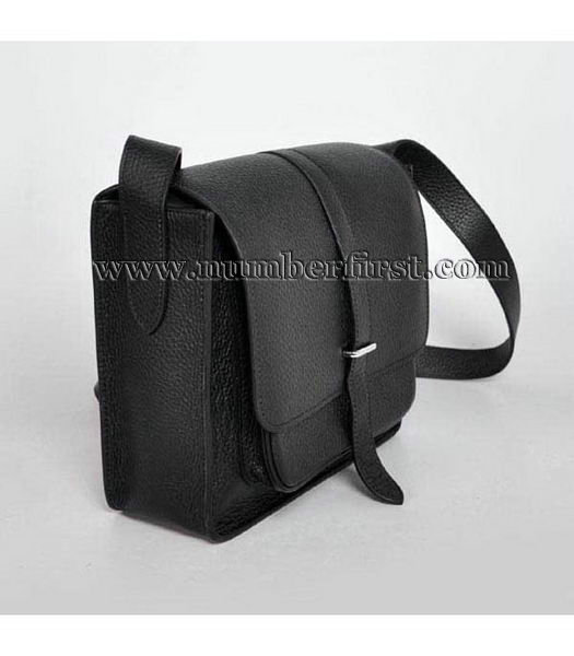 Hermes Steven 25CM Togo Leather Bag in Black-1