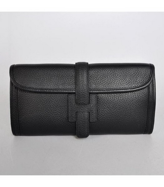 Hermes Togo Leather Clutch Black-1