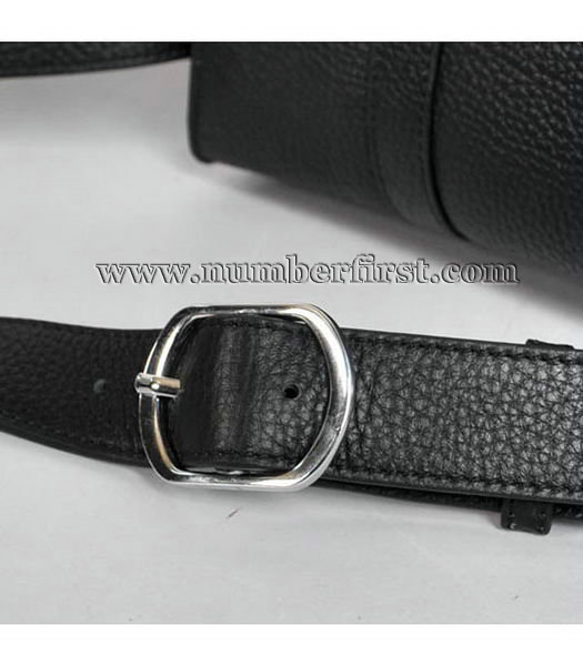 Hermes Togo Leather Messenger Bag Black-6