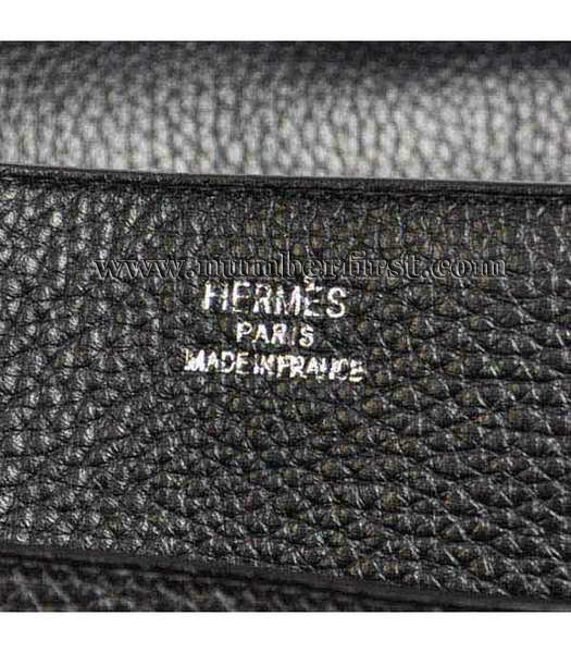 Hermes Togo Leather Messenger Bag Black-9
