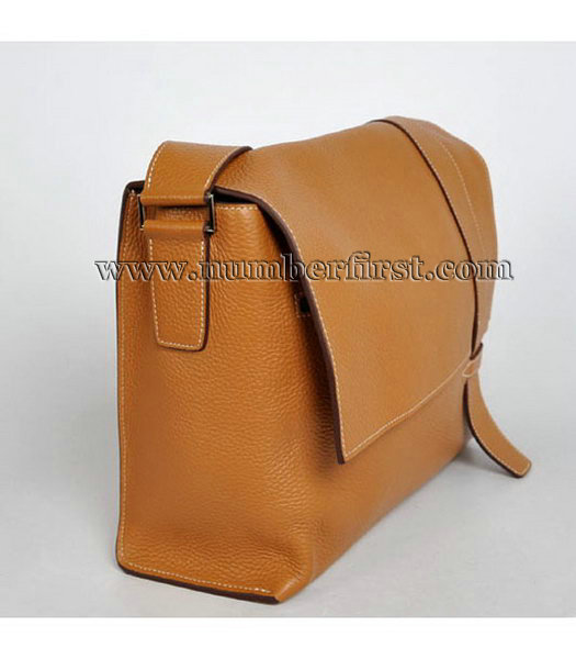Hermes Togo Leather Messenger Bag Camel-2
