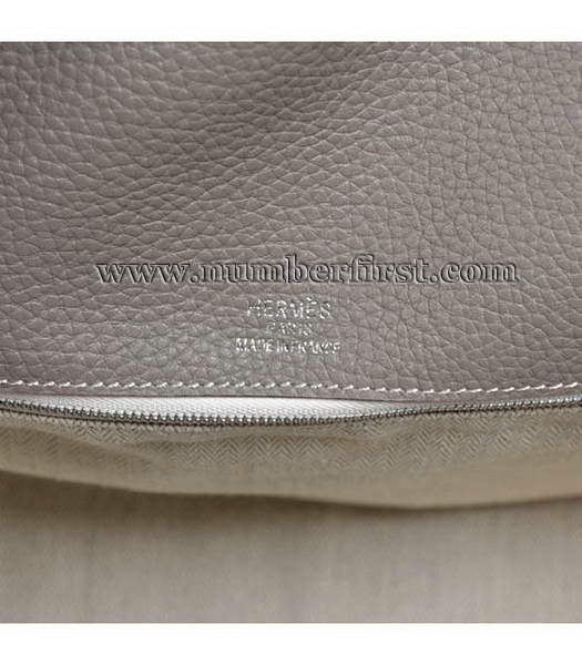 Hermes Togo Leather Messenger Bag Dark Grey-6