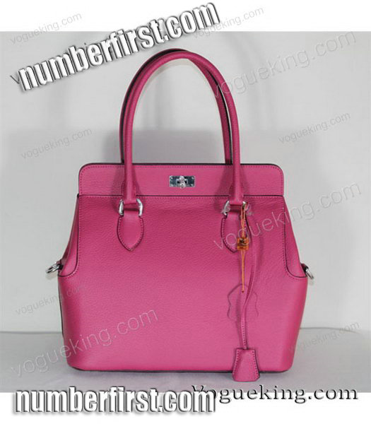 Hermes Toolbox 30cm Togo Leather Bag in Fuchsia with Strap-1