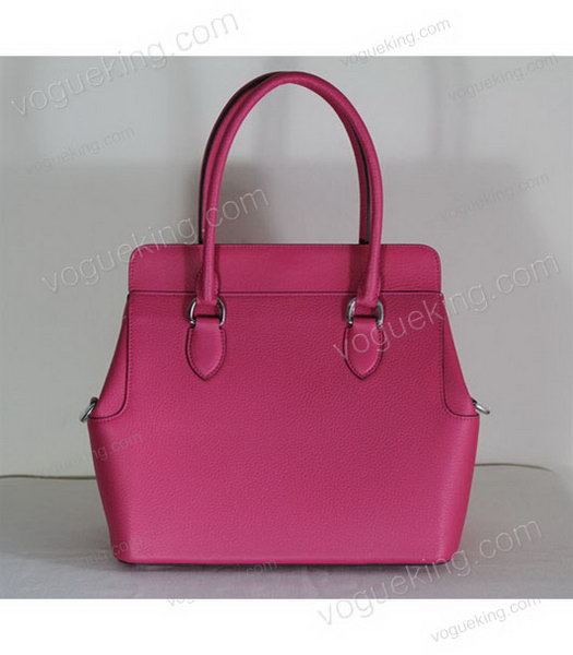 Hermes Toolbox 30cm Togo Leather Bag in Fuchsia with Strap-3