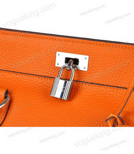Hermes Toolbox 30cm Togo Leather Bag in Orange with Strap-4