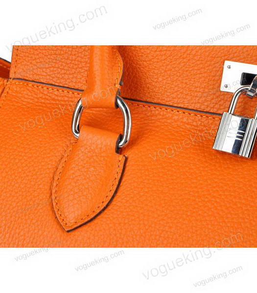 Hermes Toolbox 30cm Togo Leather Bag in Orange with Strap-5