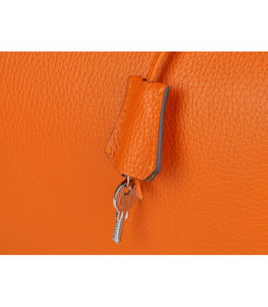 Hermes Toolbox 30cm Togo Leather Bag in Orange with Strap-6