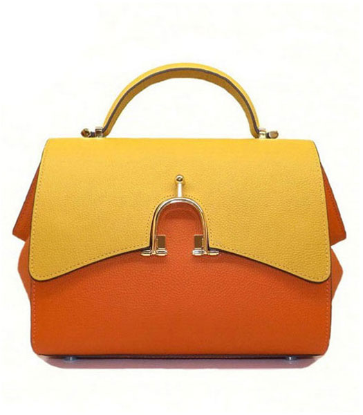 Hermes Top Frame Togo Leather Bag OrangeYellow