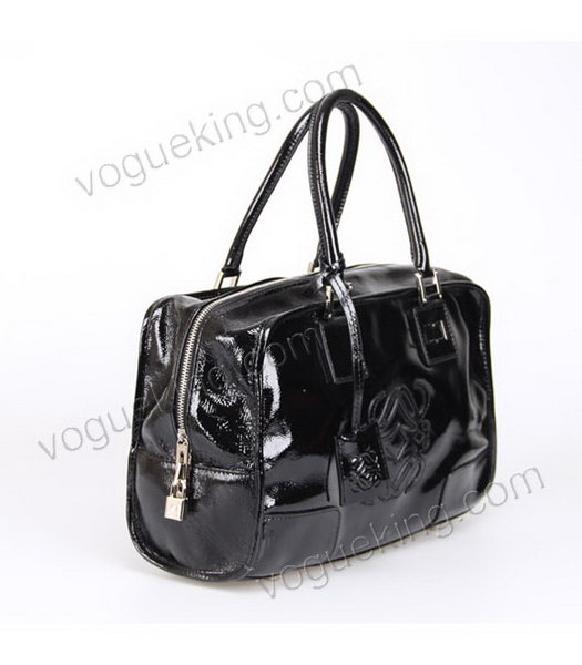 Loewe Amazona Bag Black Patent Leather-1