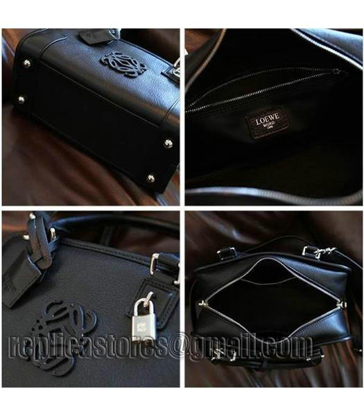 Loewe Amazona Small Tote Bag Black Leather-3
