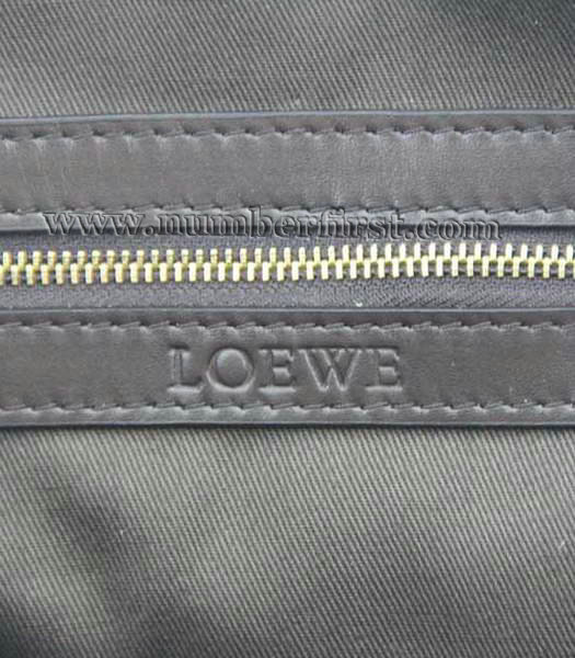Loewe Amazone Nubuck Suede Leather Bag in Earth Yellow_Dark Coffee_Orange-6