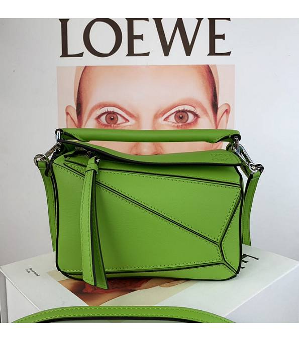 Loewe Apple Green Original Calfskin Leather Mini Puzzle Bag