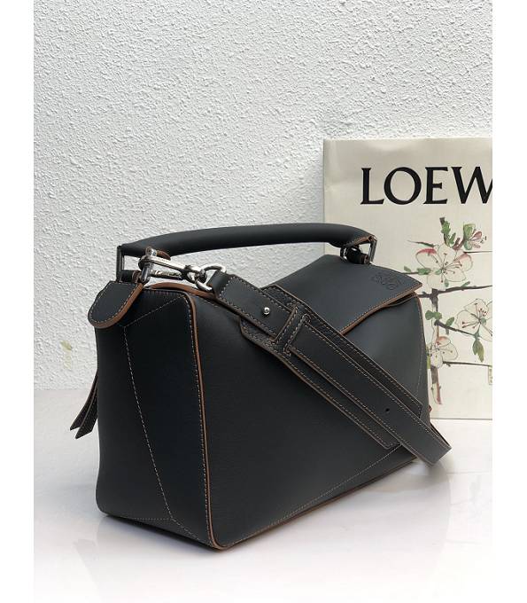 Loewe Black Original Calfskin Leather Medium Puzzle Bag-1