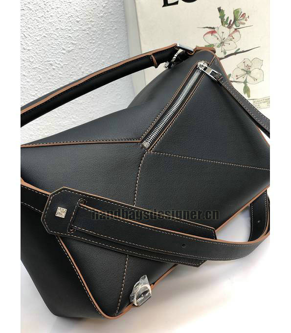 Loewe Black Original Calfskin Leather Medium Puzzle Bag-2