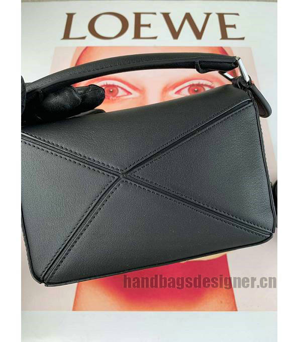 Loewe Black Original Calfskin Leather Mini Puzzle Bag-4