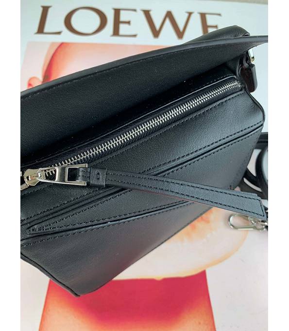 Loewe Black Original Calfskin Leather Mini Puzzle Bag-6